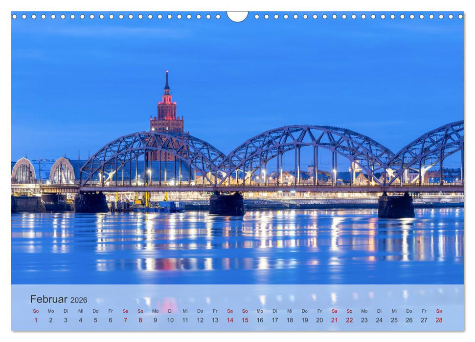 Riga - Paris des Ostens (CALVENDO Wandkalender 2026)