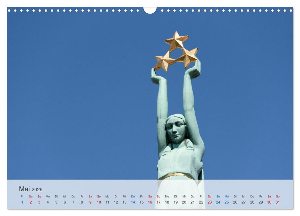 Riga - Paris des Ostens (CALVENDO Wandkalender 2026)