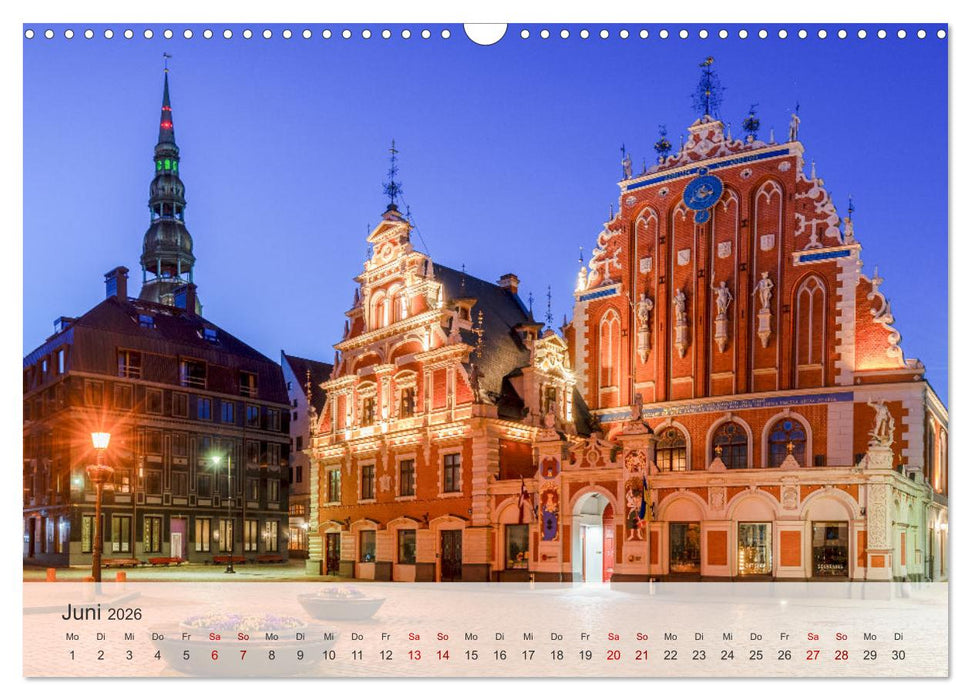 Riga - Paris des Ostens (CALVENDO Wandkalender 2026)
