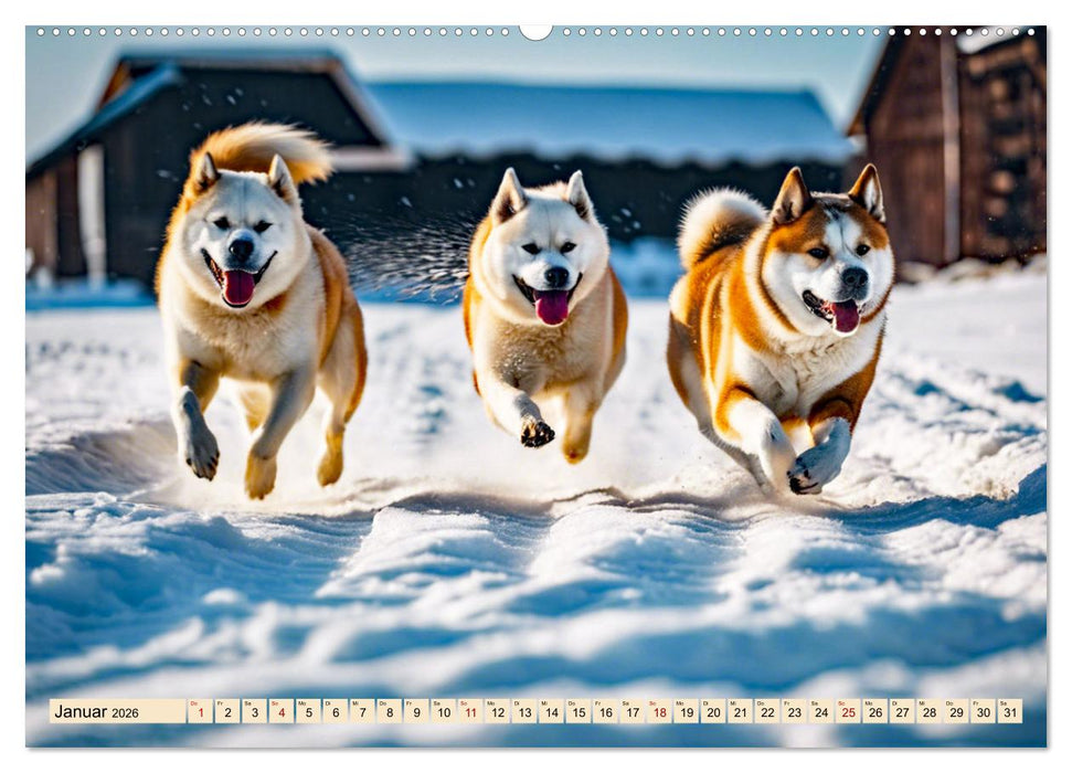 Akita Inu - Inbegriff der Treue (CALVENDO Premium Wandkalender 2026)