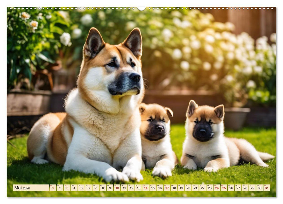 Akita Inu - Inbegriff der Treue (CALVENDO Premium Wandkalender 2026)