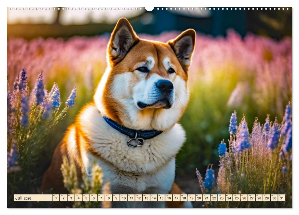 Akita Inu - Inbegriff der Treue (CALVENDO Premium Wandkalender 2026)