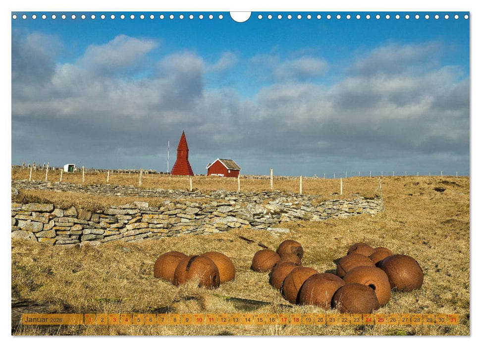 Røstlandet am Ende von Raum und Zeit (CALVENDO Wandkalender 2026)
