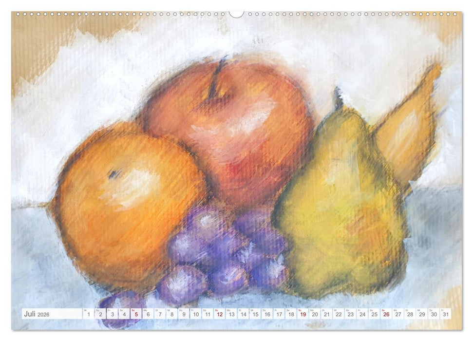 Lebendige Stille - Ein Jahr mit gemalten Stillleben (CALVENDO Premium Wandkalender 2026)