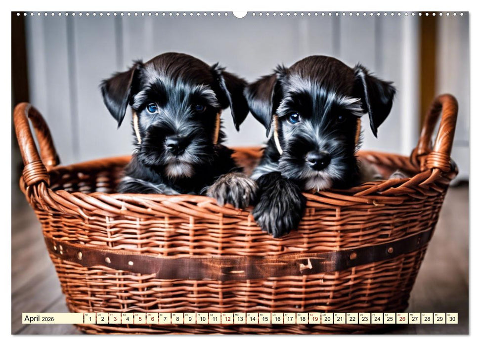 Schnauzer - vielseitige Allrounder (CALVENDO Premium Wandkalender 2026)