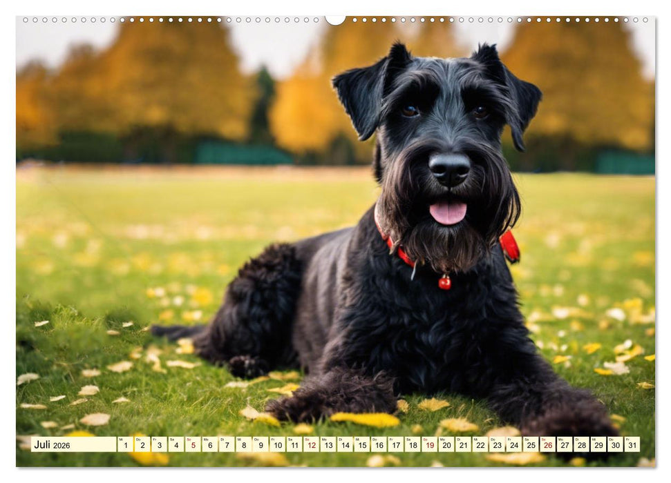 Schnauzer - vielseitige Allrounder (CALVENDO Premium Wandkalender 2026)