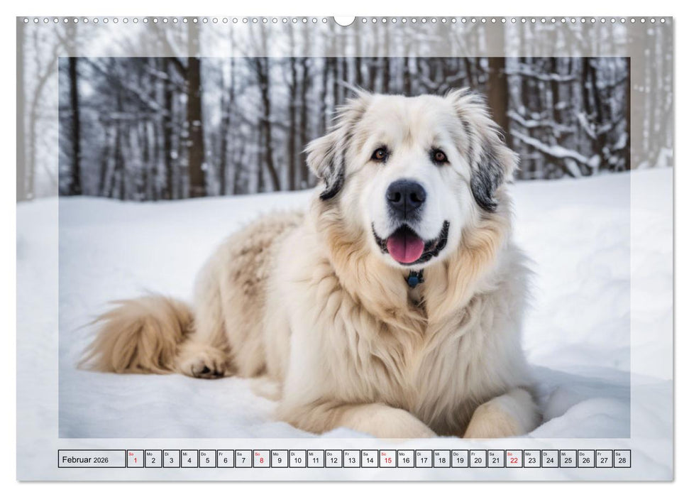 Majestätische Pyrenäen Berghunde (CALVENDO Premium Wandkalender 2026)