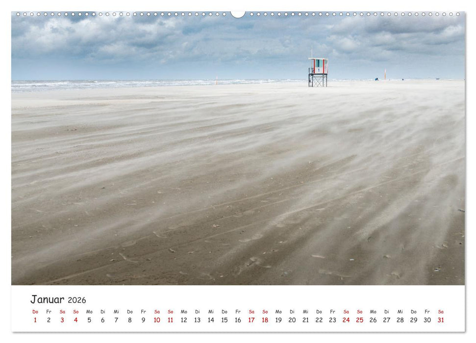 Nordsee, Meer, Strand und Wind (CALVENDO Premium Wandkalender 2026)