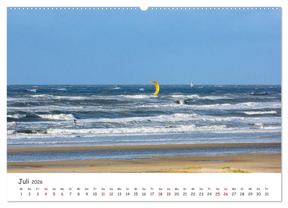 Nordsee, Meer, Strand und Wind (CALVENDO Premium Wandkalender 2026)