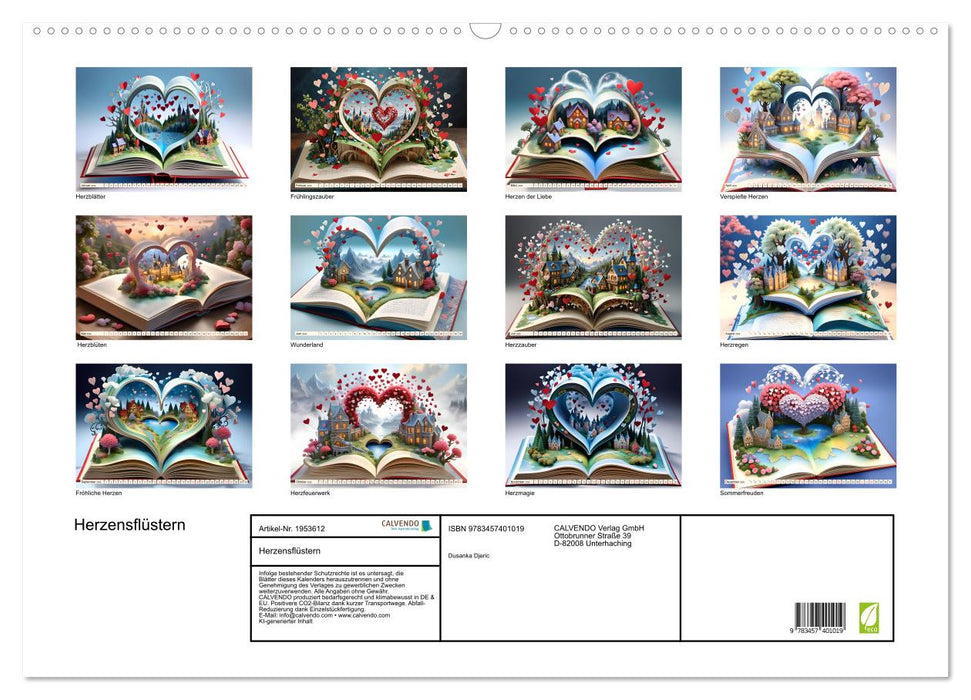 Herzensflüstern (CALVENDO Wandkalender 2026)