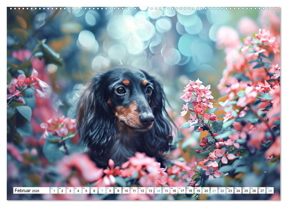 Zauberhafte Dackel (CALVENDO Premium Wandkalender 2026)