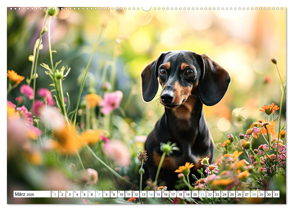 Zauberhafte Dackel (CALVENDO Premium Wandkalender 2026)
