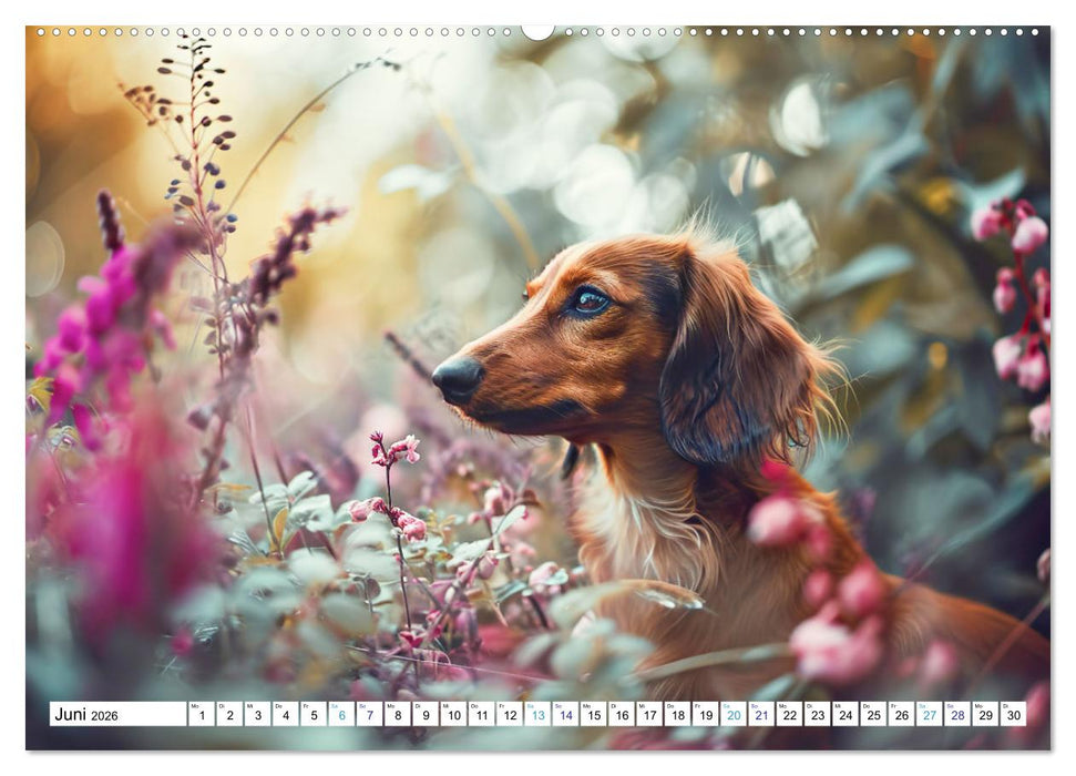 Zauberhafte Dackel (CALVENDO Premium Wandkalender 2026)