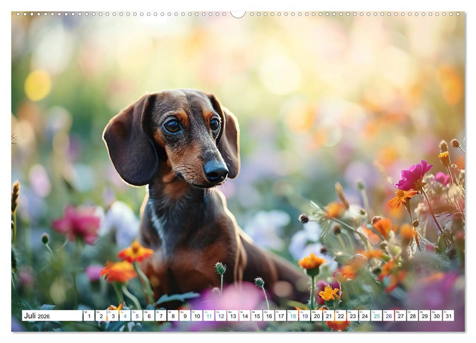 Zauberhafte Dackel (CALVENDO Premium Wandkalender 2026)