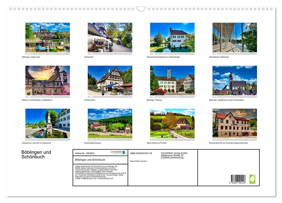 Böblingen und Schönbuch (CALVENDO Wandkalender 2026)