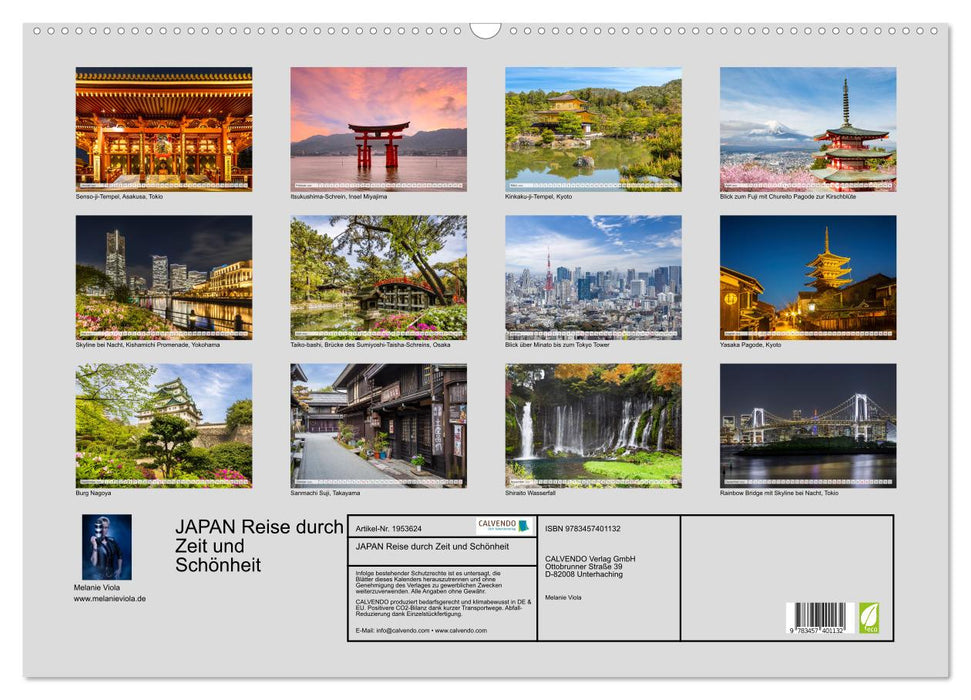 JAPAN Reise durch Zeit und Schönheit (CALVENDO Wandkalender 2026)
