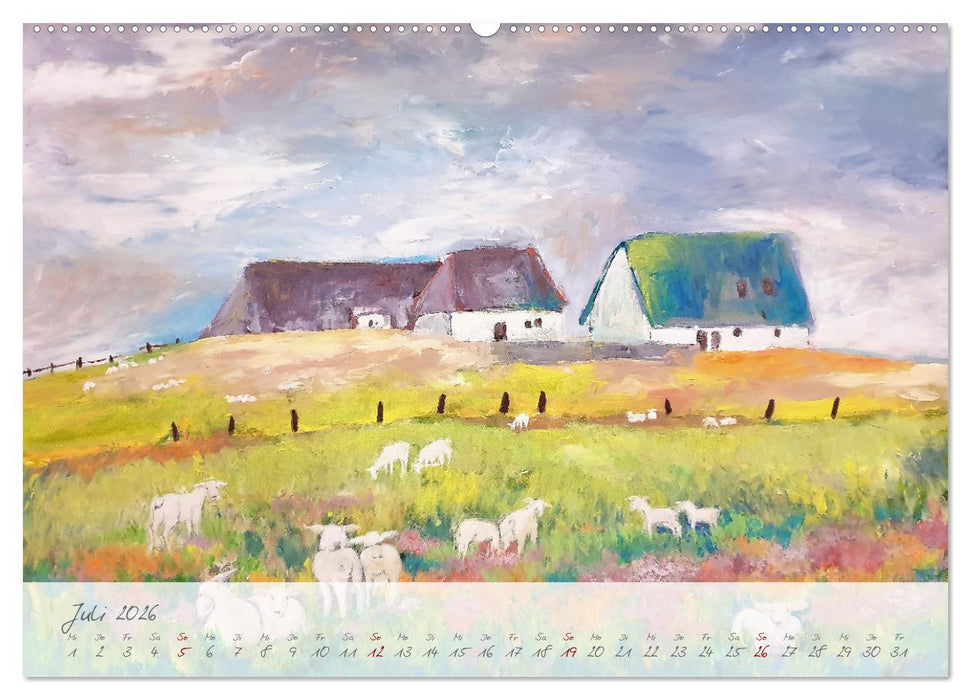 Gemalter Küstenzauber - Mit Pinsel und Farbe entlang der deutschen Küste (CALVENDO Premium Wandkalender 2026)