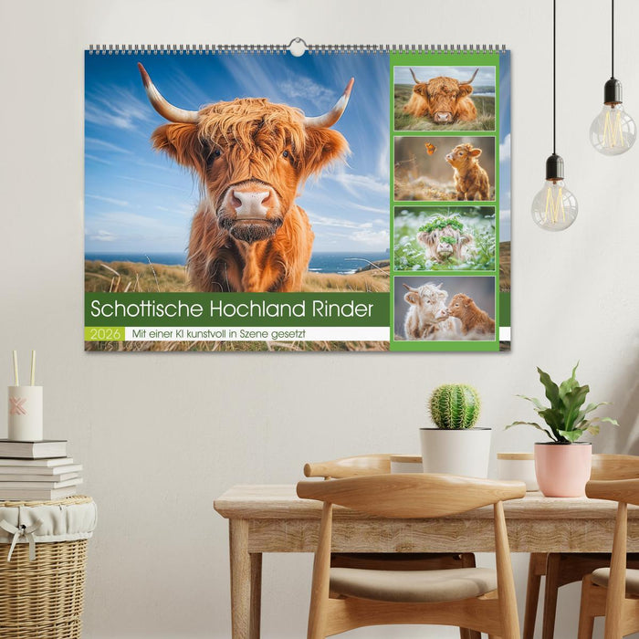 Schottische Hochland Rinder (CALVENDO Wandkalender 2026)