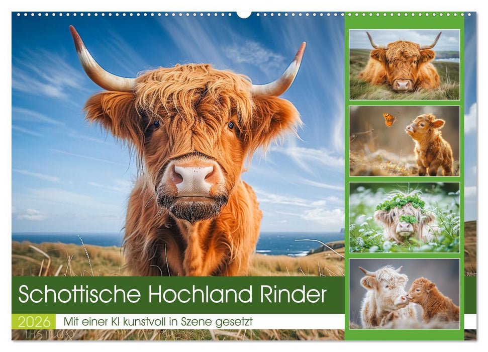 Schottische Hochland Rinder (CALVENDO Wandkalender 2026)