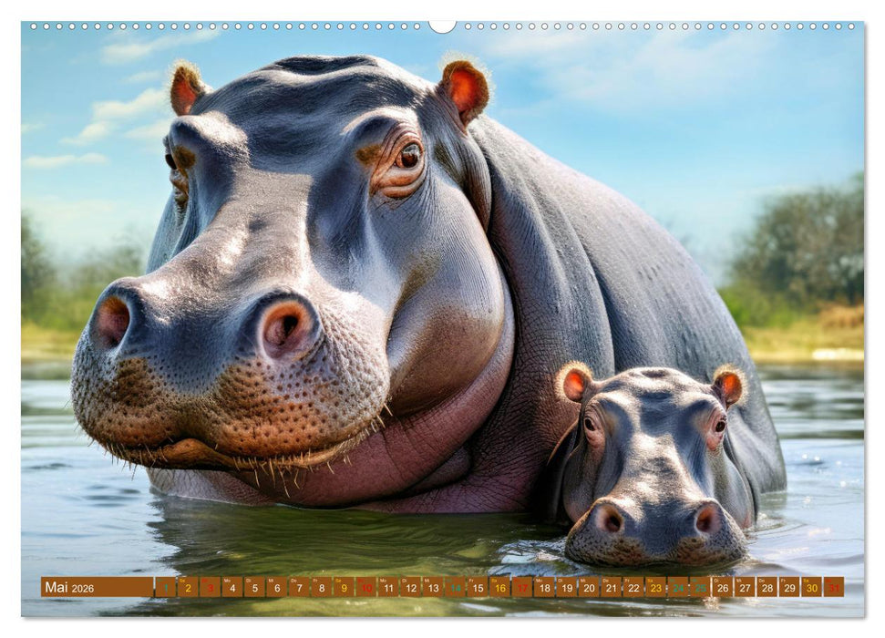 Tierkinder Afrikas - Entdecke ihre zauberhafte Welt (CALVENDO Wandkalender 2026)