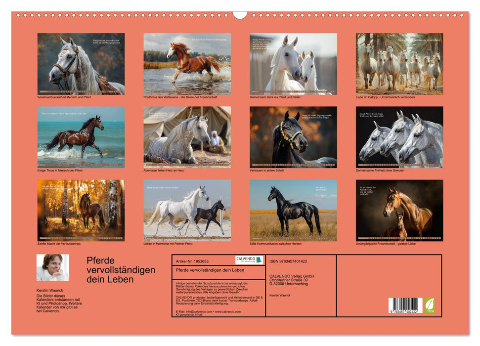 Pferde vervollständigen dein Leben (CALVENDO Wandkalender 2026)