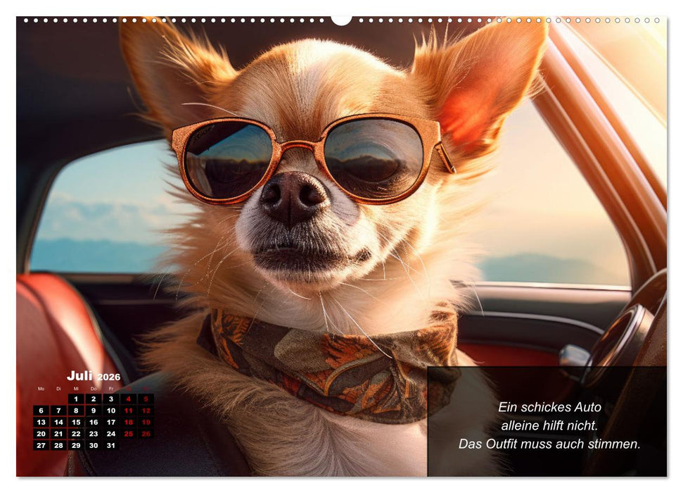 Lustige Chihuahua-Momente (CALVENDO Premium Wandkalender 2026)