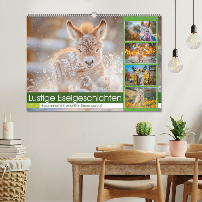 Lustige Eselgeschichten (CALVENDO Wandkalender 2026)