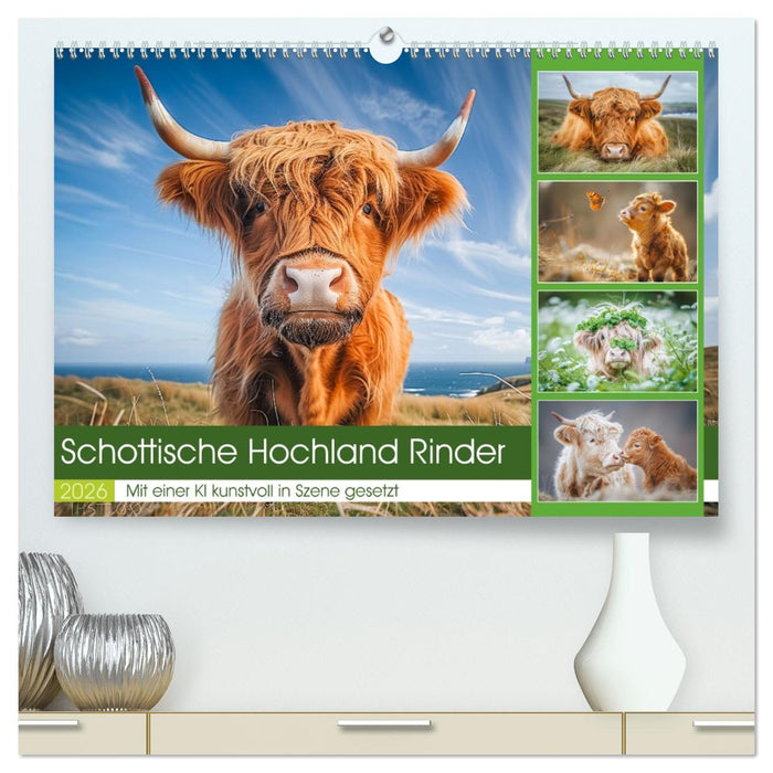 Schottische Hochland Rinder (CALVENDO Premium Wandkalender 2026)
