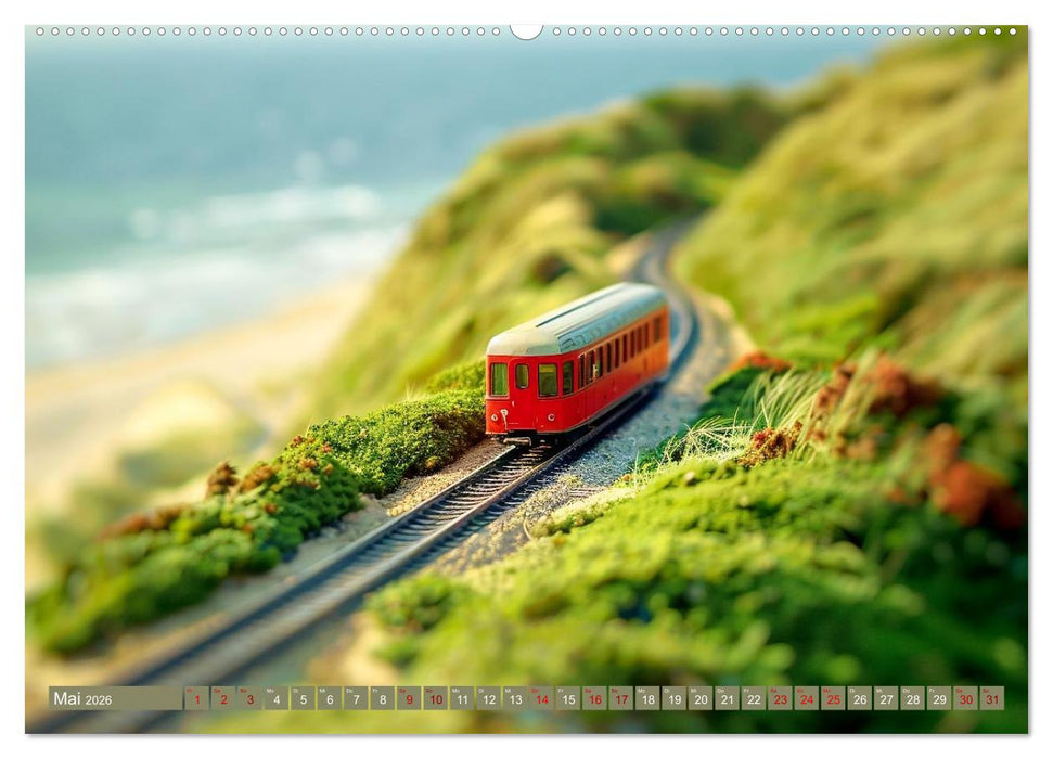Miniaturwelt Eisenbahn - Zug um Zug ins Abenteuer (CALVENDO Premium Wandkalender 2026)
