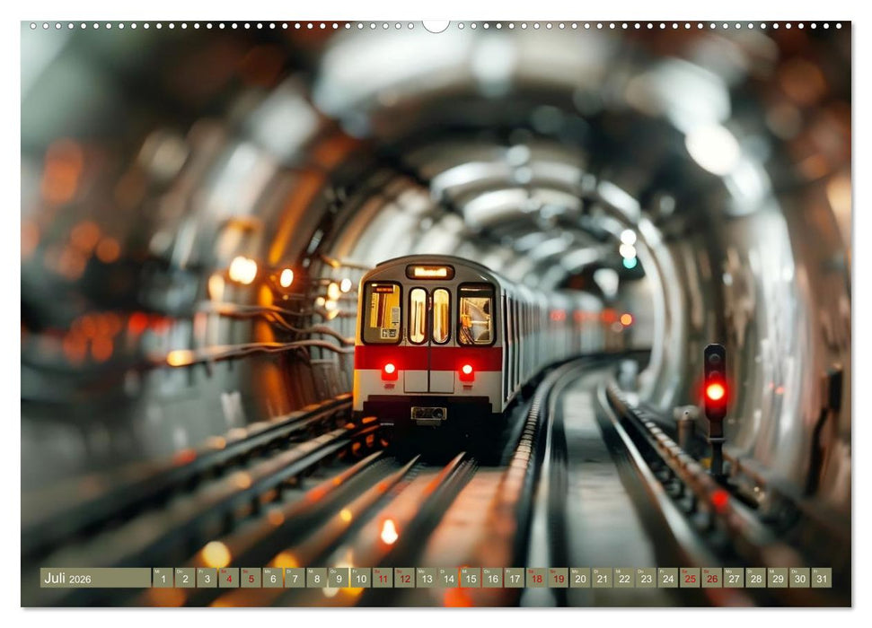 Miniaturwelt Eisenbahn - Zug um Zug ins Abenteuer (CALVENDO Premium Wandkalender 2026)