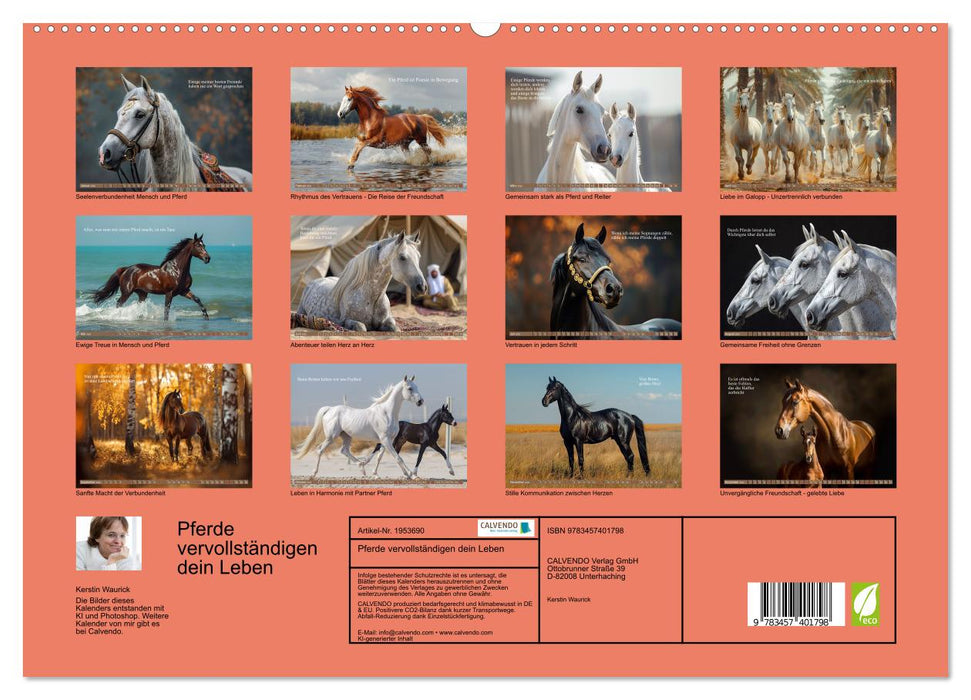 Pferde vervollständigen dein Leben (CALVENDO Premium Wandkalender 2026)