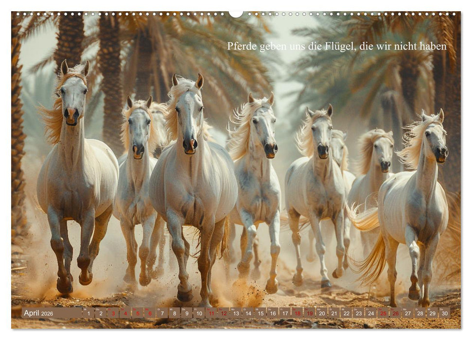 Pferde vervollständigen dein Leben (CALVENDO Premium Wandkalender 2026)