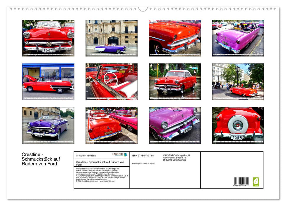 Crestline - Schmuckstück auf Rädern von Ford (CALVENDO Wandkalender 2026)