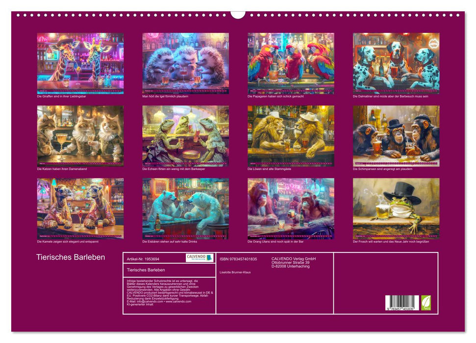 Tierisches Barleben (CALVENDO Wandkalender 2026)