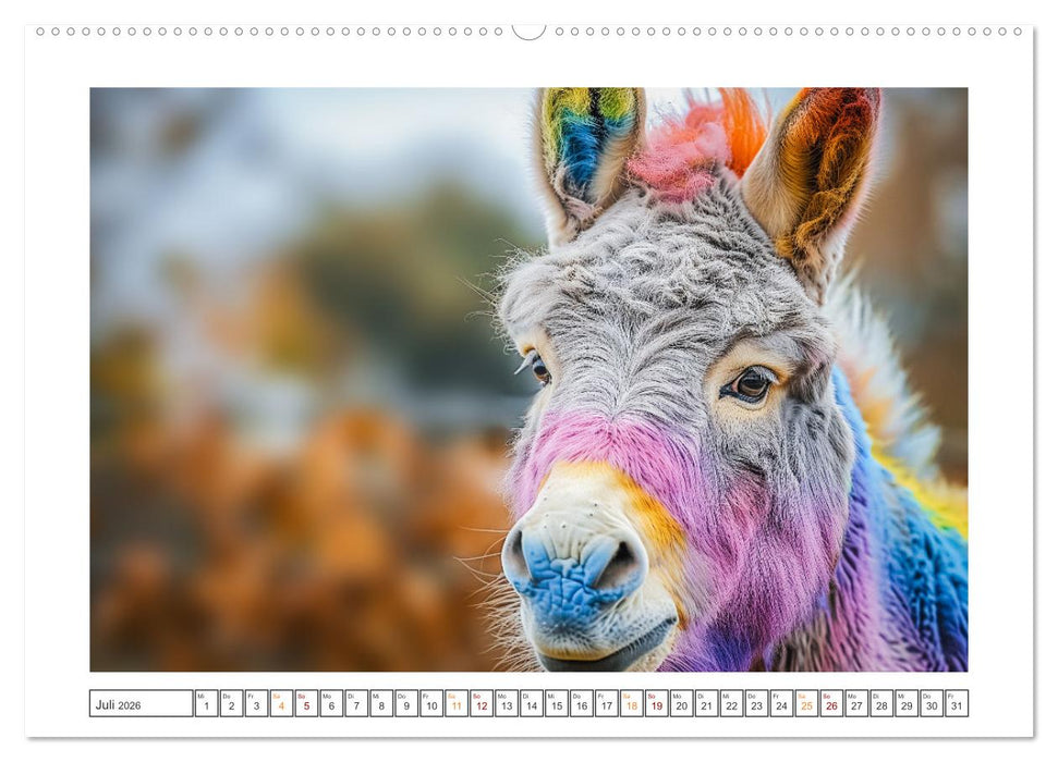 Lustige Eselgeschichten (CALVENDO Premium Wandkalender 2026)