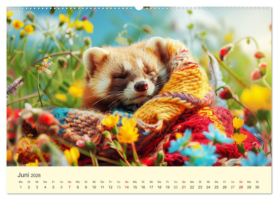 Kecke Marder. Charmante und niedliche Fashion-Ikonen (CALVENDO Wandkalender 2026)