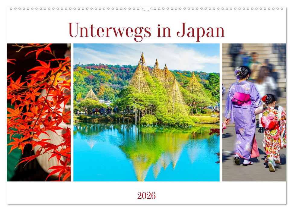 Unterwegs in Japan (CALVENDO Wandkalender 2026)