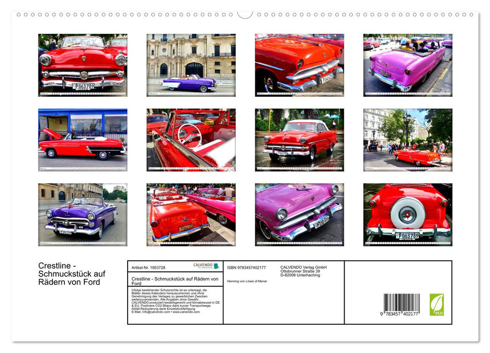 Crestline - Schmuckstück auf Rädern von Ford (CALVENDO Premium Wandkalender 2026)