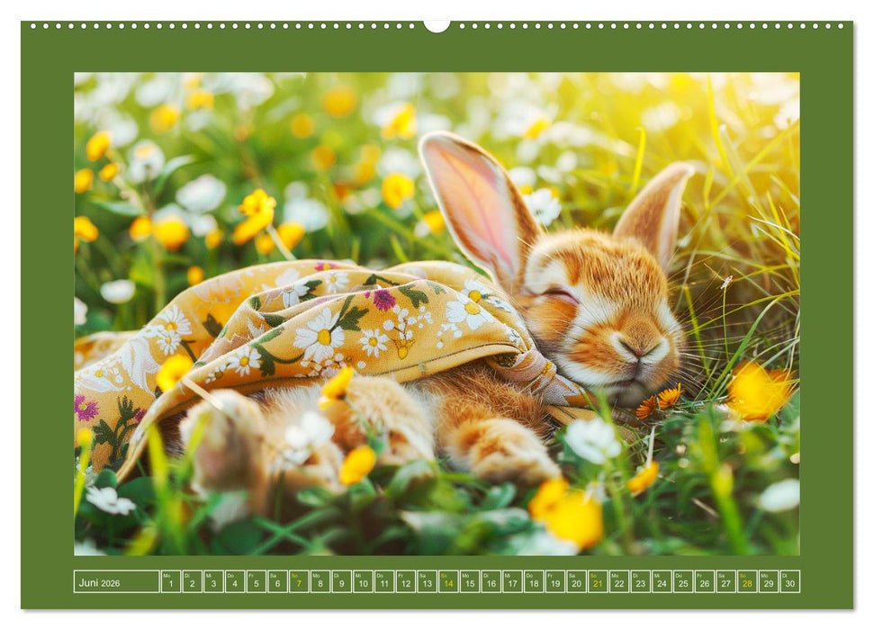 Kaninchen auf modischer Mission (CALVENDO Wandkalender 2026)