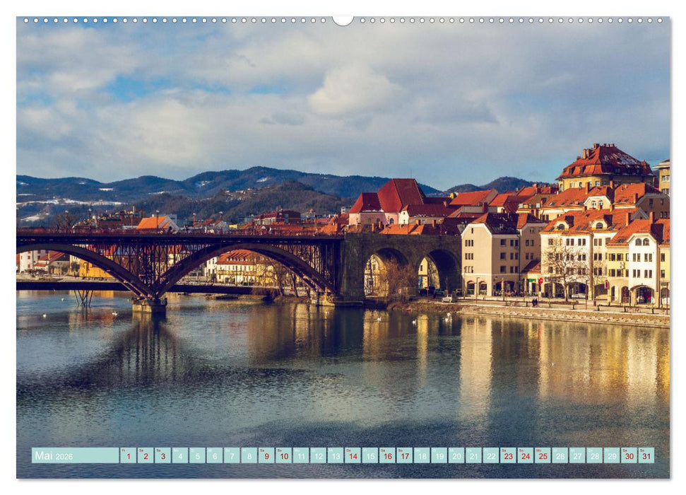 Maribor - Entspannde Stadt am Ufer der Drau (CALVENDO Premium Wandkalender 2026)