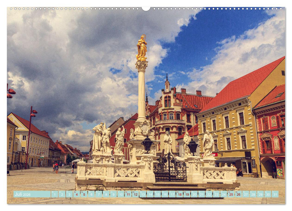 Maribor - Entspannde Stadt am Ufer der Drau (CALVENDO Premium Wandkalender 2026)
