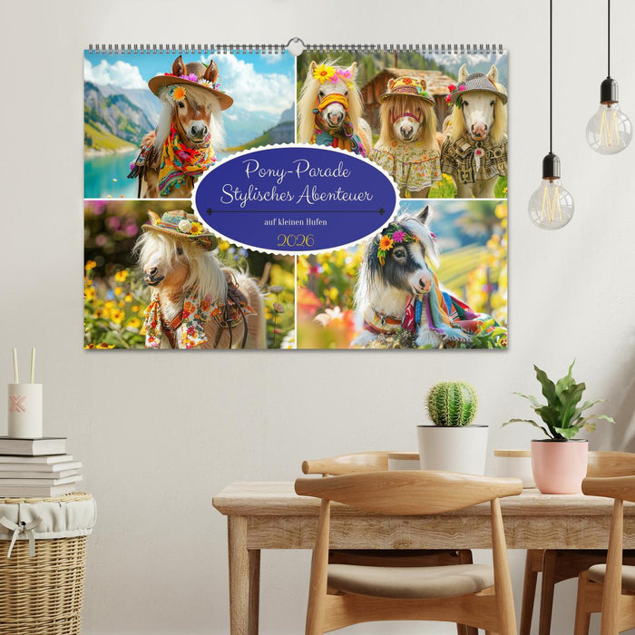Pony-Parade. Stylisches Abenteuer auf kleinen Hufen (CALVENDO Wandkalender 2026)