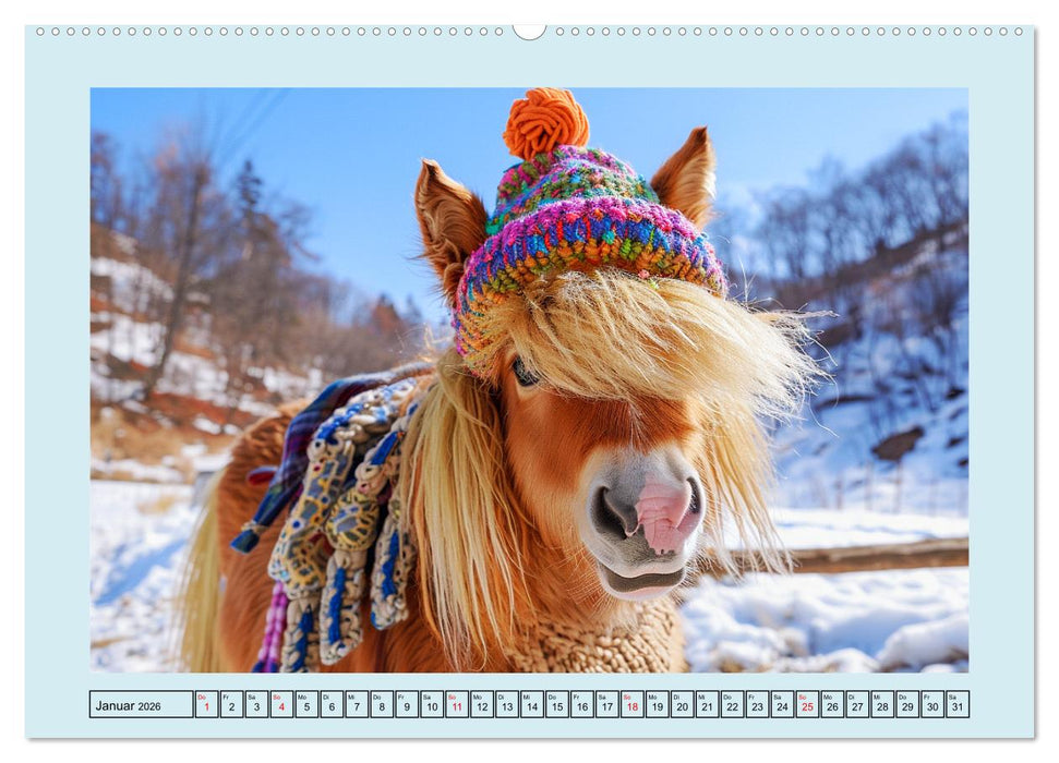 Pony-Parade. Stylisches Abenteuer auf kleinen Hufen (CALVENDO Wandkalender 2026)