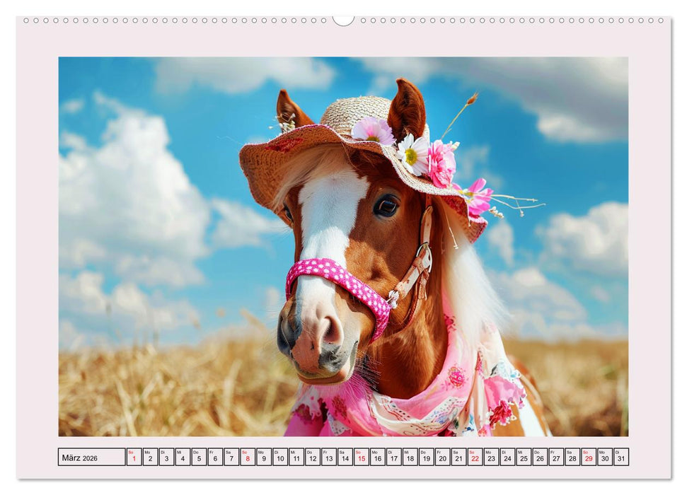 Pferde-Fashion. Modische Highlights auf Hufen (CALVENDO Wandkalender 2026)