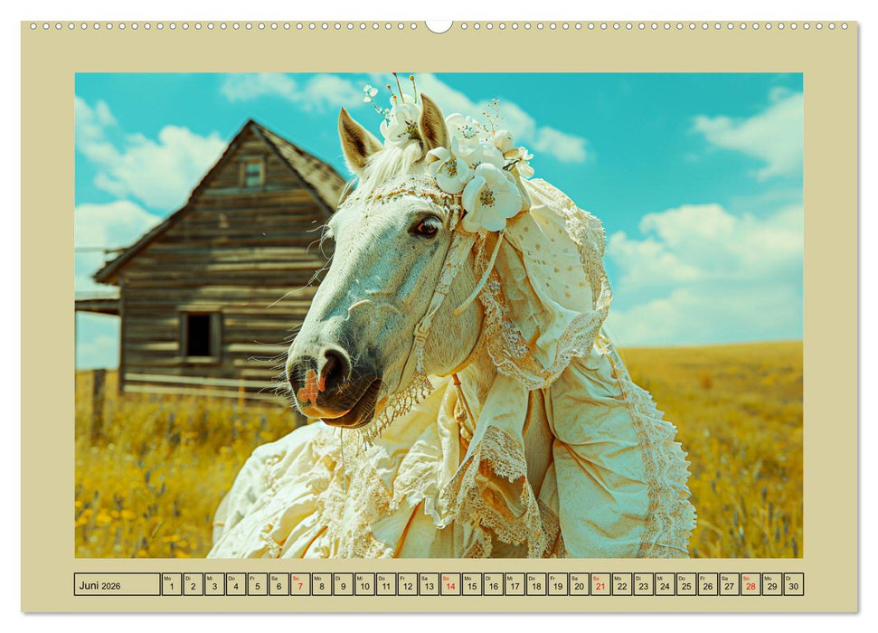 Pferde-Fashion. Modische Highlights auf Hufen (CALVENDO Wandkalender 2026)