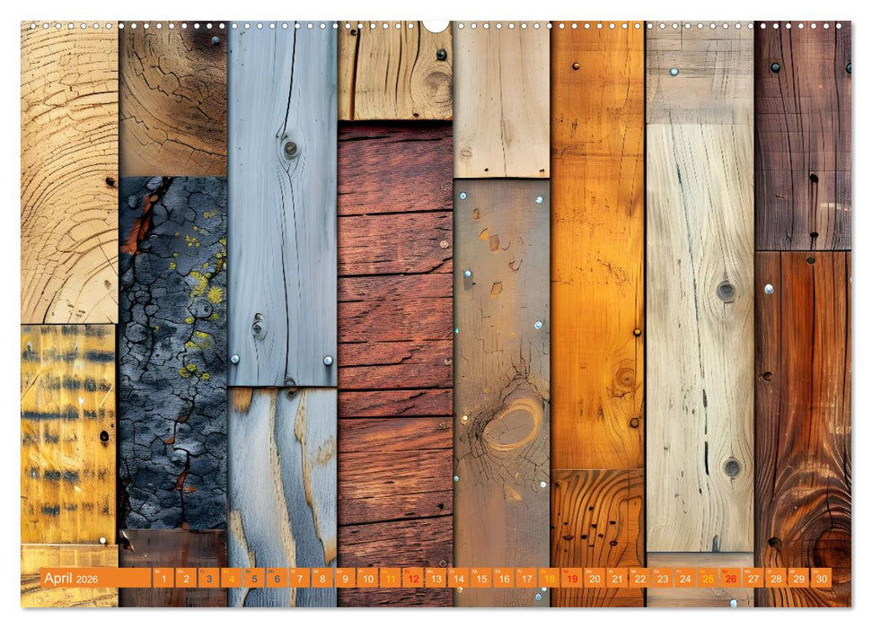 Faszination HOLZ - Strukturen (CALVENDO Wandkalender 2026)