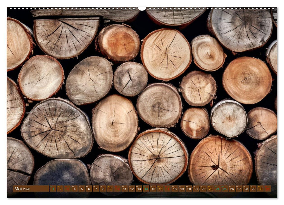 Faszination HOLZ - Strukturen (CALVENDO Wandkalender 2026)