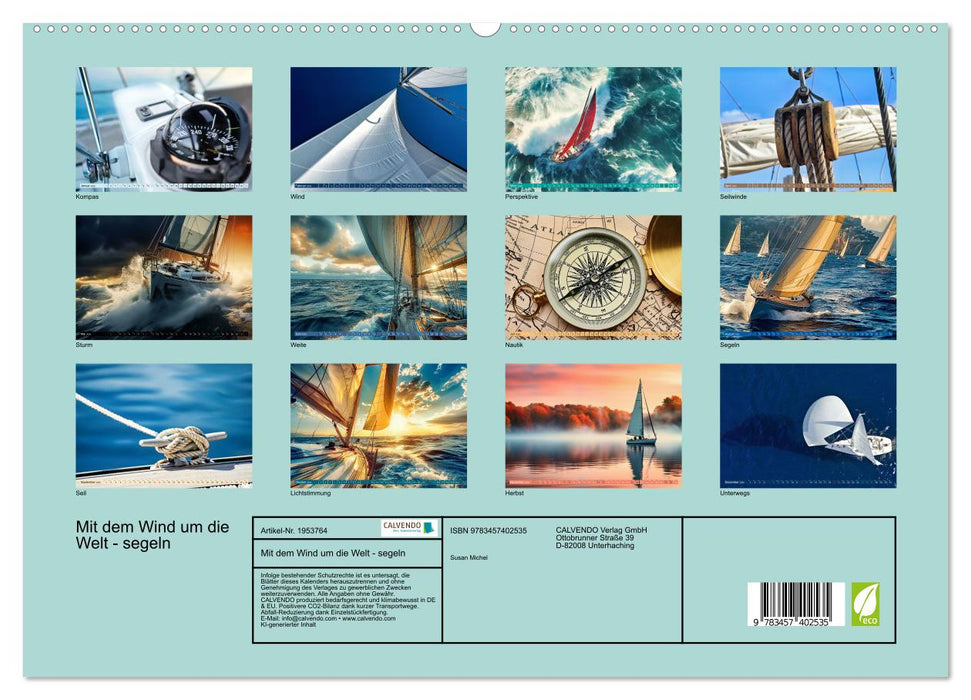Mit dem Wind um die Welt - segeln (CALVENDO Premium Wandkalender 2026)