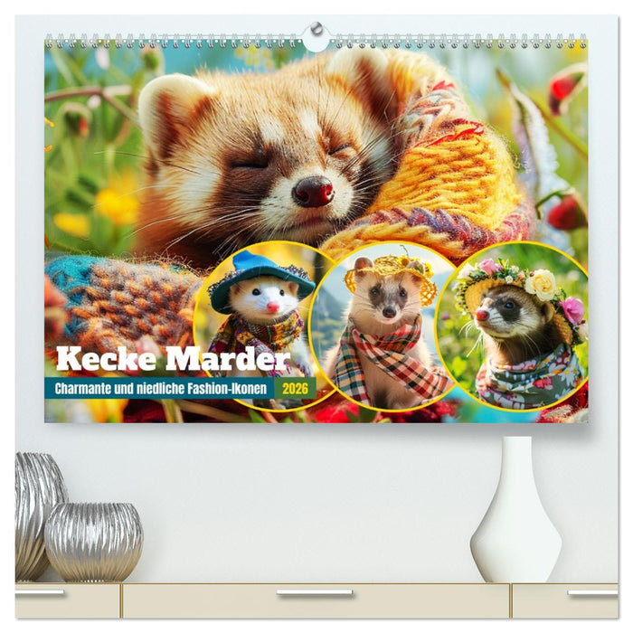 Kecke Marder. Charmante und niedliche Fashion-Ikonen (CALVENDO Premium Wandkalender 2026)