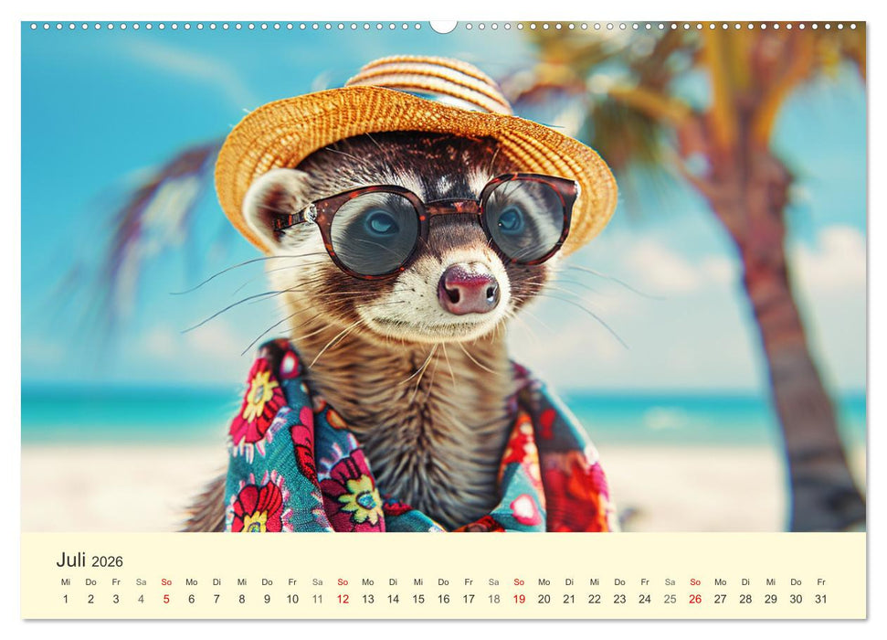 Kecke Marder. Charmante und niedliche Fashion-Ikonen (CALVENDO Premium Wandkalender 2026)